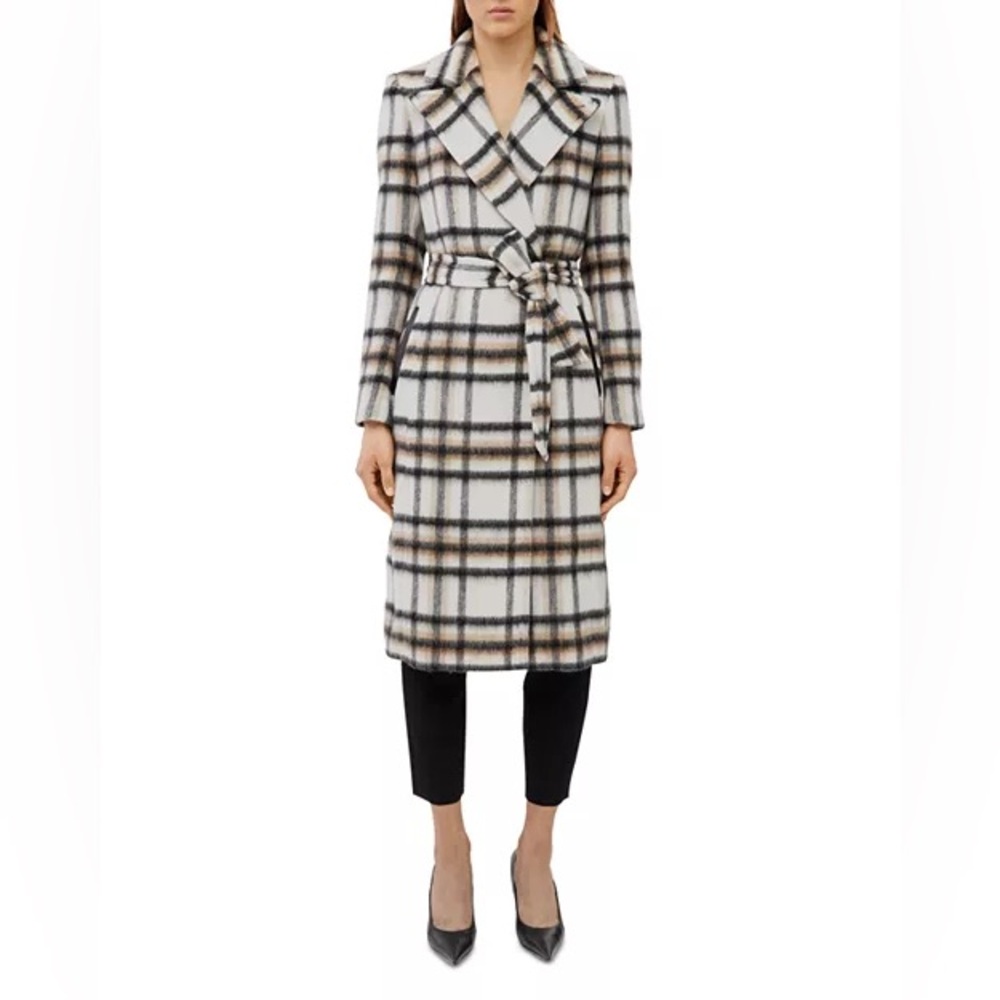 Mackage
Sienna Plaid Belted Wool Blend Coat